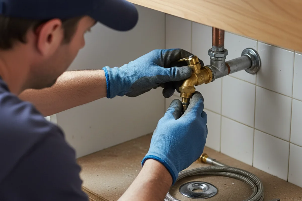 Shutoff valve and fitting work during Emergency Plumbing in Corning